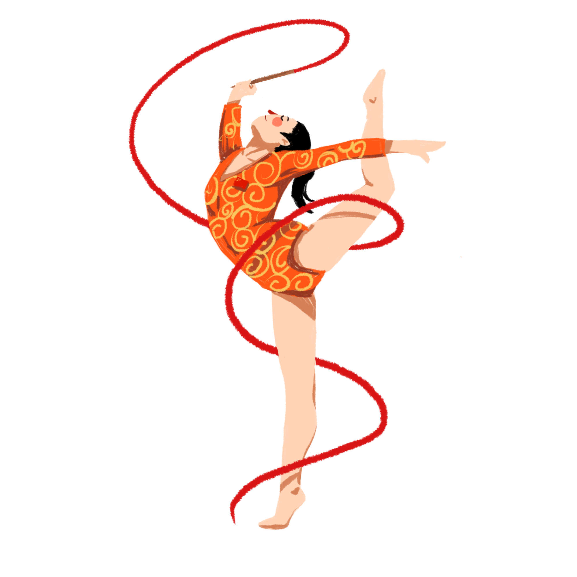 体操gymnastics gymnastics belt olympic games_3820750